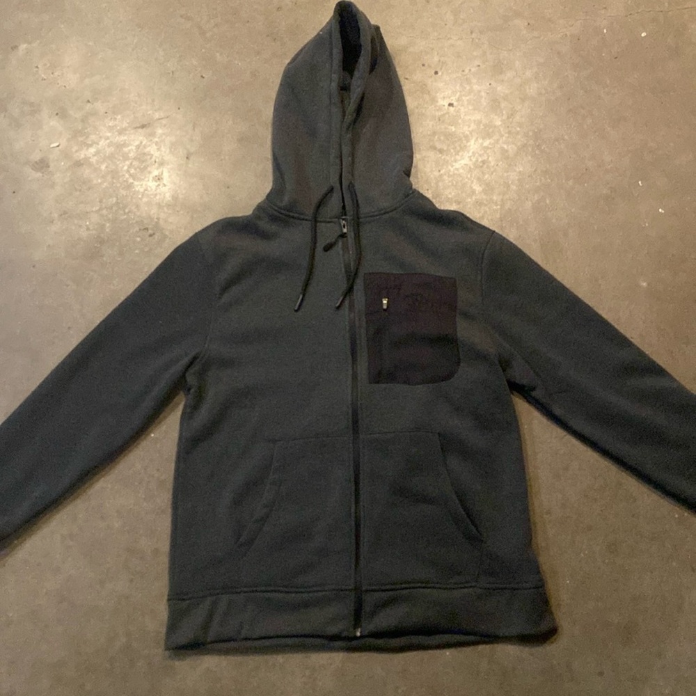 Size M, Gray Polo zip-up.